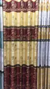 Three-sided jacquard blackout curtains undefined